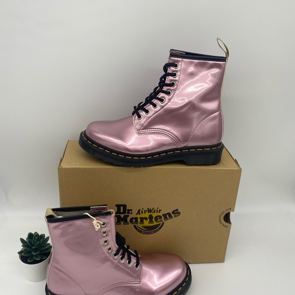 Dr.Martens -Pink Goldmix  1460 Smooth Vegan Leather - Picture 12 of 12